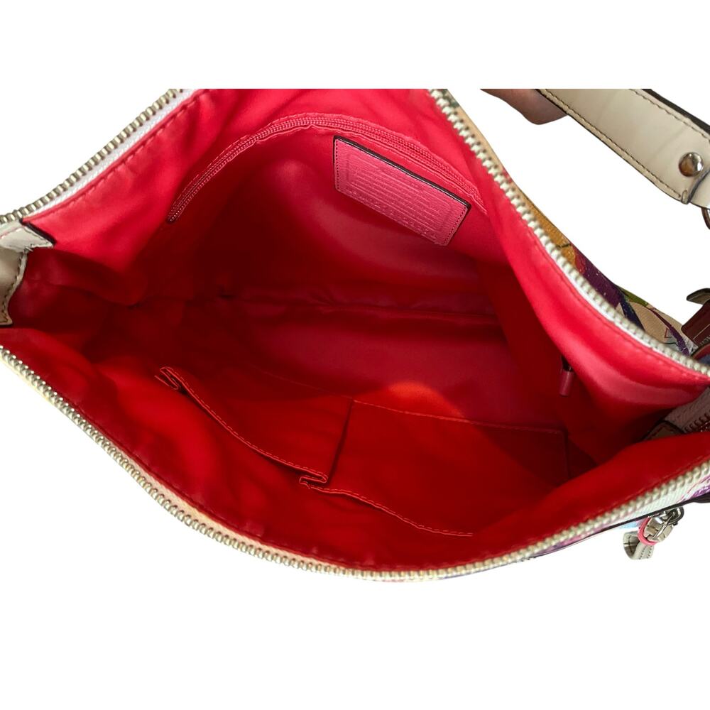 Coach Poppy Stamped C Hippie Signature Bag Colorful Monogram Shoulder Bag - Picture 4 of 11